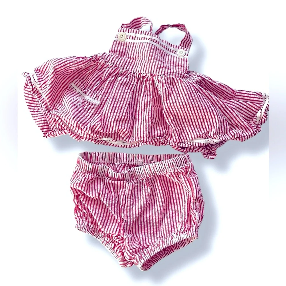 Ralph Lauren Overalls Dress With Bottoms Baby Girl, Nine Months